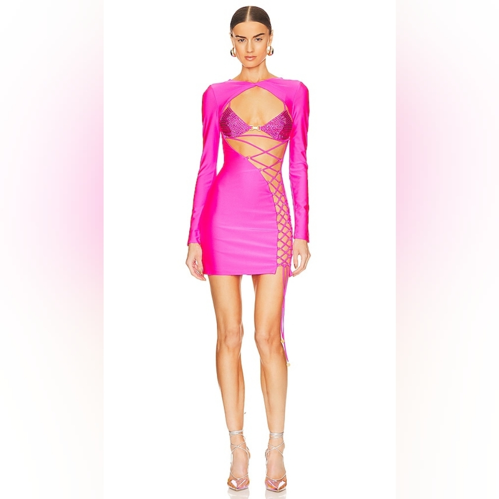 Dundas pink rhinestone dress